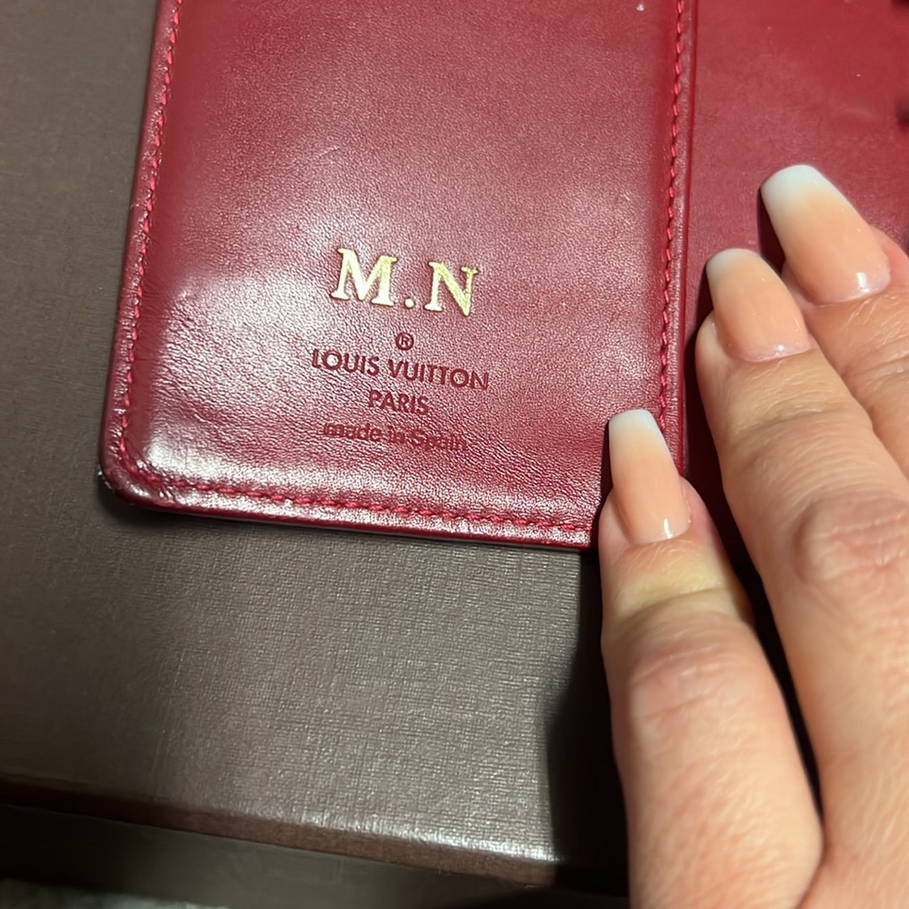 Louis Vuitton monogram Vernis red agenda/ passport/ CC. holders whit box - Picture 4 of 17